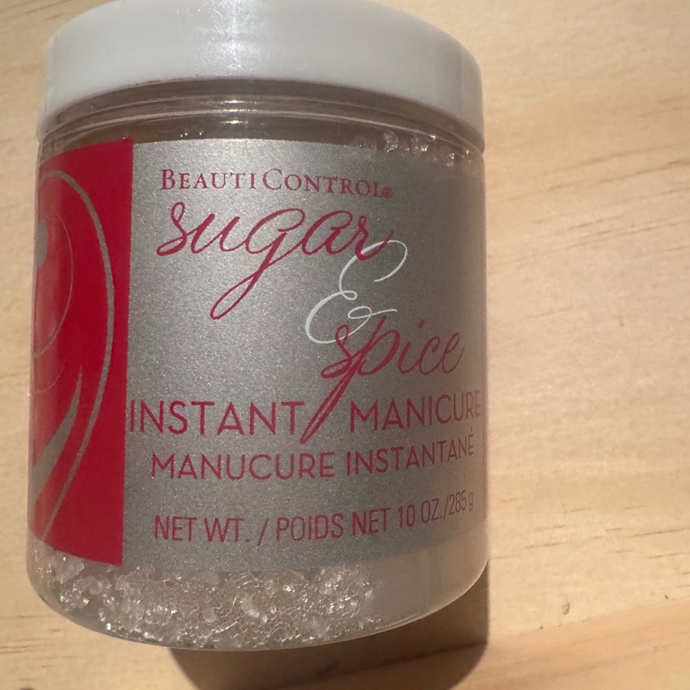 BeautiControl Sugar & Spice Manicure Jar with Pink Label